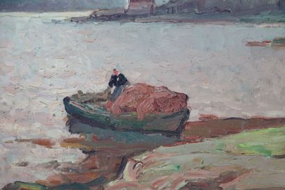 null MARZIANI (?) (XXth century).

Return in a boat.

Oil on panel, signed lower...