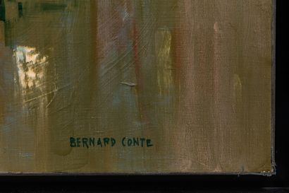 null Bernard CONTE (1931-1995). 

The Lockkeeper's House in Autumn, Amsterdam. 

Oil...