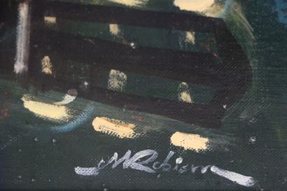 null Marc RIBIERE (?) (XXème siècle).

Arlequin.

Huile sur toile, signée en bas...