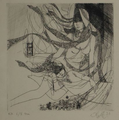 null Jean-Baptiste VALADIE (né en 1933).

Les femmes d'Alger. 

Lithographie, signée...