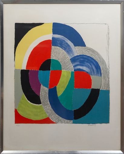 null Sonia DELAUNAY (1885-1979).
Pâques russes, circa 1970.
Lithographie en couleurs,...