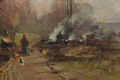 null Eugène GALIEN-LALOUE (1854-1941), sous le pseudonyme Galieny.
Paysage aux personnages...