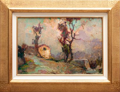 null Louis PASTOUR (1876-1948).
My nest, Cannes, 1946.
Oil on panel, signed lower...