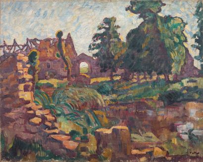 Louis VALTAT (1869-1952).
The Abbey in Normandy,...
