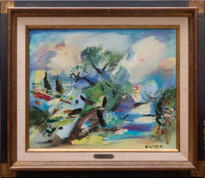 null Ludwig KLIMEK (1912-1992).
Composition abstraite, Vue de ma fenêtre.
Huile sur...