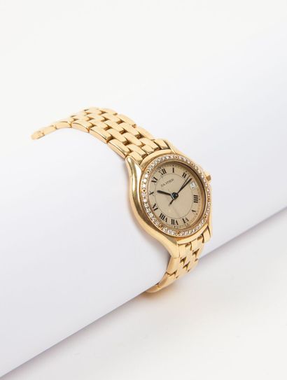 null CARTIER, Paris.
Ladies' wristwatch, "Cougar" model with original yellow gold...