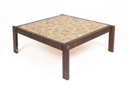 null Roger CAPRON (1922-2006), Vallauris.
Coffee table with a tray formed by numerous...