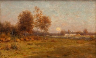 Leonard OCHTMAN (1854-1934). 
Landscape....