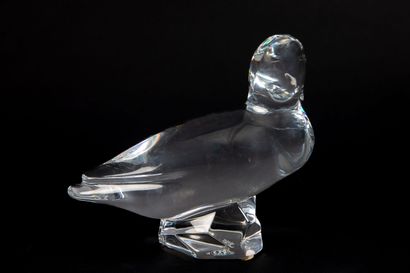 null BACCARAT, for LA TOUR D'ARGENT. 
Duck.
Sculpture in molded crystal.
Mark with...