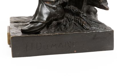 null Henry Étienne DUMAIGE (1830-1888). 
Avant le combat volontaire 1792. 
Bronze...
