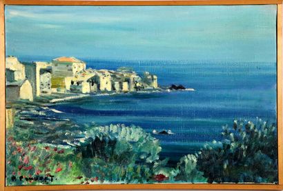 Pierre PRUVOST (1921-2008).
Erbalunga, Corse.
Huile...
