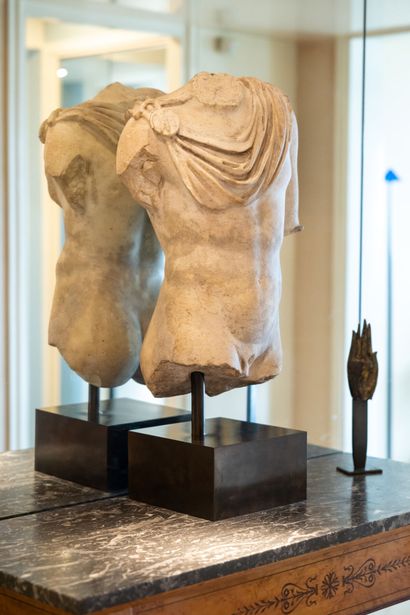 null Ganymede's torso.
The youthfully muscular hero stands in slight contrapposto.
He...