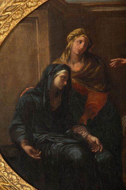 null Provencal school circa 1680.
Christ's farewell to his mother; The Visitation....