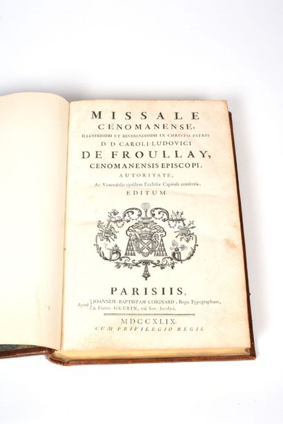 null FROULLAY (Charles-Louis de). 
Missale cenomanense illustrissimi et reverendissimi...