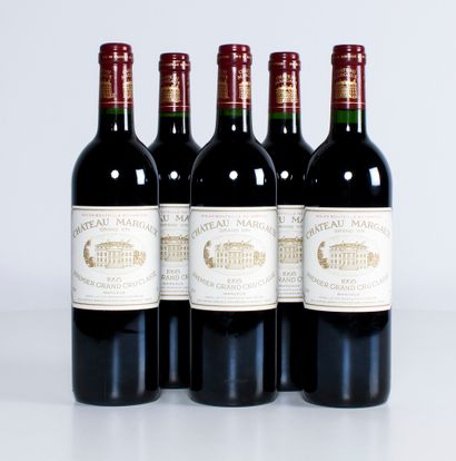 null Château Margaux 1995, cinq bouteilles, bon niveau