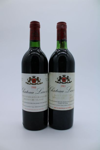 Château Laroze, 1983, 6 bouteilles et 1988,...