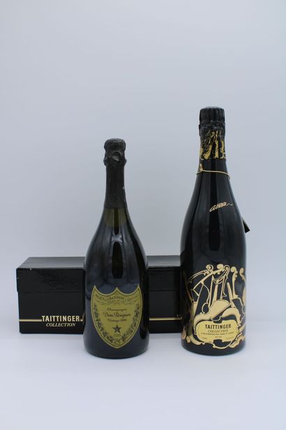 null Dom Pérignon 1999, une bouteille et Taittinger brut 1981, une bouteille