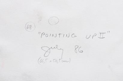 null Baruj SALINAS (1935), "Pointing up II", technique mixte sur papier, signé au...