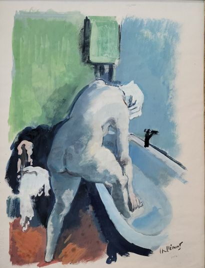 CLEMENT Charles (1889-1972), Femme au bain,...