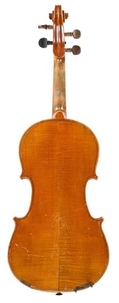 null *Lot de 2 violons: 53-1. Violon français fin XVIIIe début XIXe s, portant une...