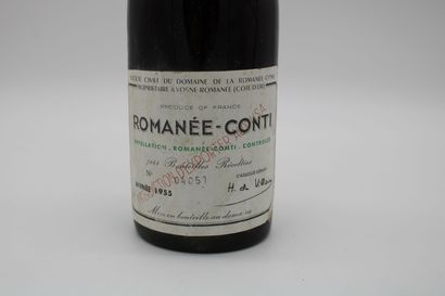  Romanée-Conti 1955 Domaine de la Romanée-Conti, une bouteille, niveau 7 cm, No de...