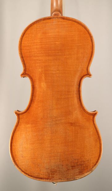 null *Interesting baroque violin with its original neck, fingerboard and bar, 18th...