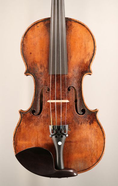 null *Violin work of Mirecourt 19th, made by Moitessier, iron mark, slight restorations...