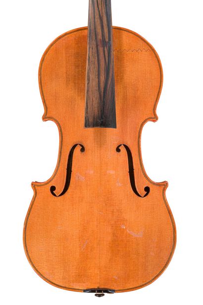  *Violin probably German work, labeled Robert Lengel 1924, original piece on top...
