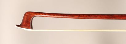 *Marc Laberte violin bow, pernambuco wood stick with ebony and nickel silver frog...