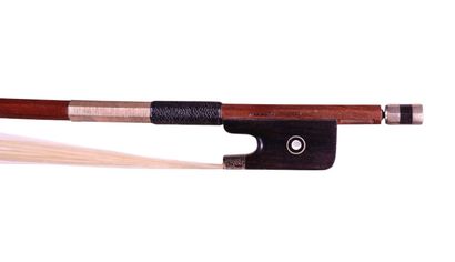 null Interesting cello bow by Louis Morizot fils, pernambuco stick with silver ebony...