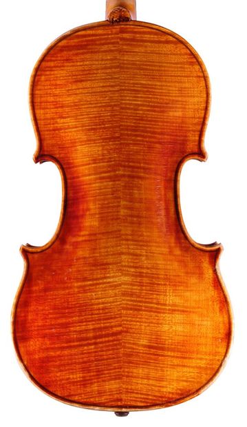 null Interesting violin, work of Charles Enel Au Chevalier de St Georges, iron marks...