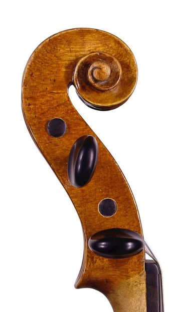 null German violin made by Carl Friedrich Glass, iron marked C.F GLASS under the...