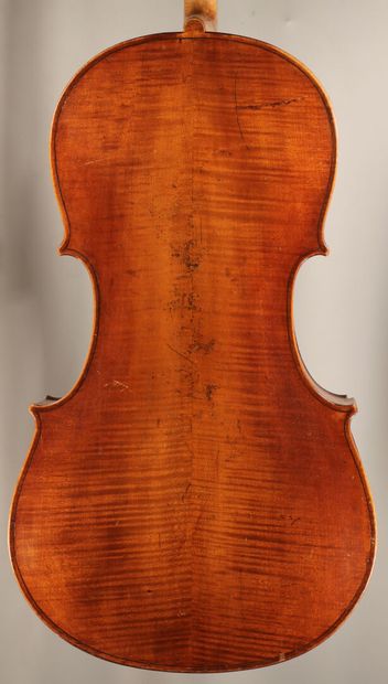 null *German cello end of 19th century with label Wiedemann 1935, slight restorations...