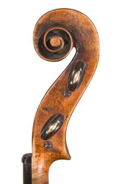 *Violin German work late 19th early 20th, joint of the bottom restored, small fracture...