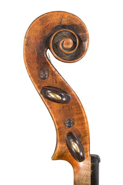 null *Violin German work late 19th early 20th, joint of the bottom restored, small...