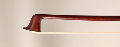 null *Lot of three bows of the German school, pernambuco wood stick with ebony and...