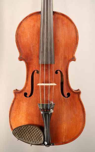 null *Violin made by François Lecavellé, authentic iron mark on the inside, restorations...