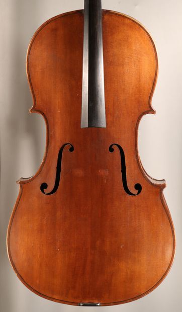 *German cello end of 19th century with label...