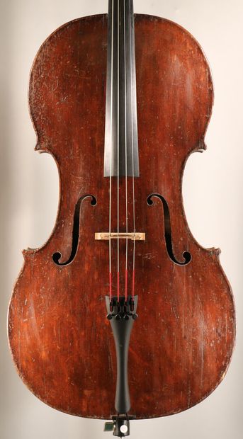 null *French cello 18 th, size 3/4 made in Mirecourt except the head, more recent...