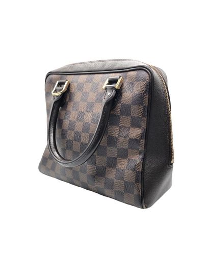 null LOUIS VUITTON, Brera handbag, in ebony checkerboard canvas and leather, interior...