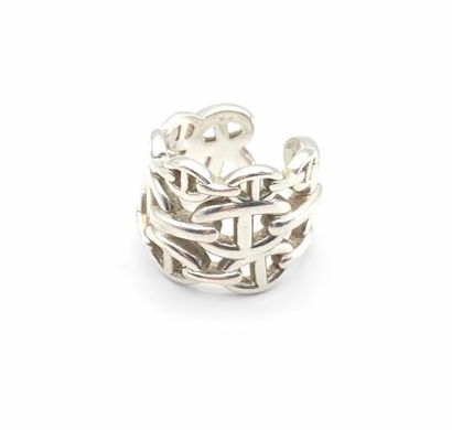 null HERMES, Ring in 925 silver, anchor chain motif

TDD 53, weight 12.9 g.