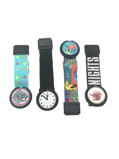 SWATCH, Set of 4 POP watches, elasticated...