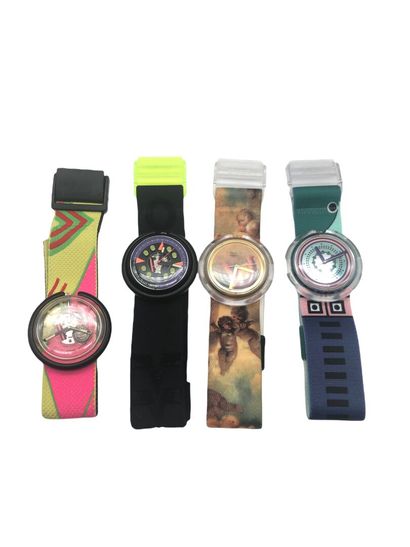 SWATCH, Lot of 4 POP watches, including Putti...