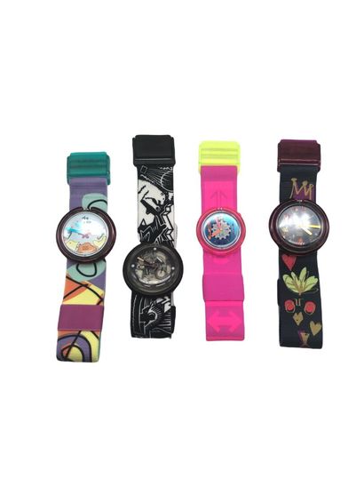 SWATCH, Set of 4 POP watches, including Point,...