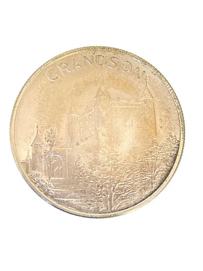 null Canton de Vaud, série de huit médailles 1972, vues de monuments, Oron, Aigle,...