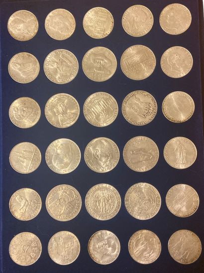null Autriche, 50 et 25 schilling argent, collection de monnaies commémoratives,...