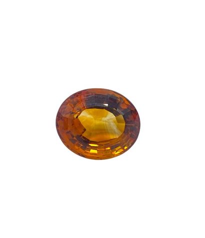 null Madeira citrine on paper, oval faceted, approx. 37 cts