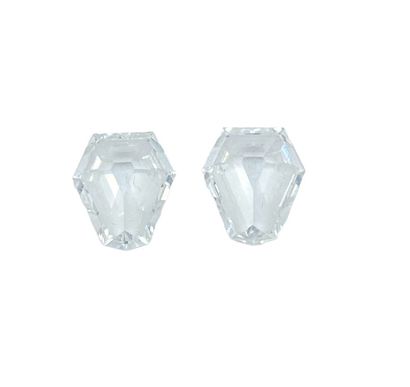 null Paire de diamants sur papier, taille heptagonale, total env. 1.30 cts