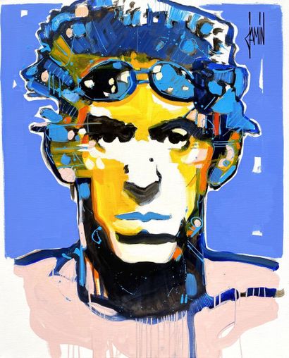 null David JAMIN
*Michael PHELPS
Acrylique sur toile
Signé, 100 x 81 cm, 2022
Natation...