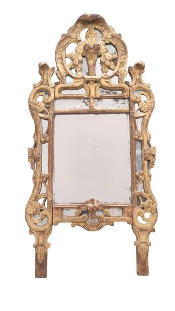 Gilded and carved wood mirror, Provence,...